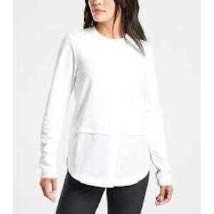 Athleta White Long Sleeve Top
